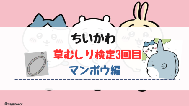 【ちいかわ】草むしり検定3回目「マンボウ編」【検定の結果は…】